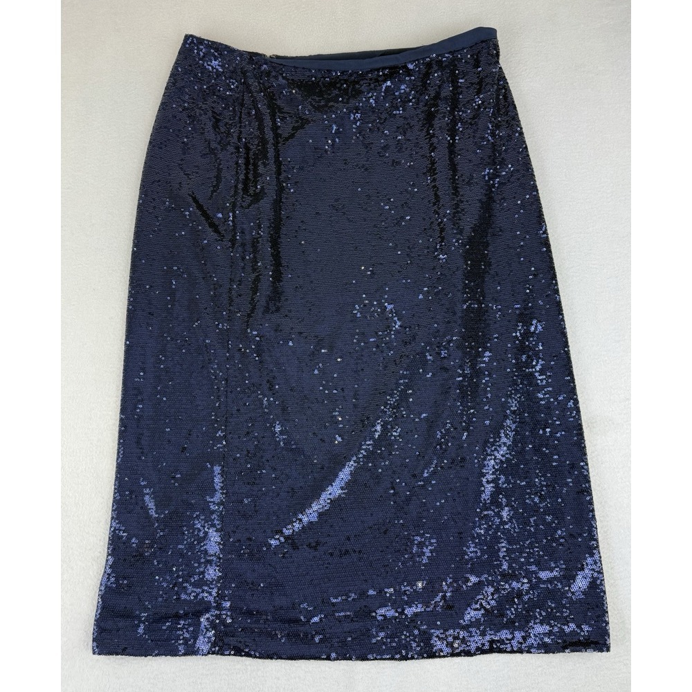 Elegant Navy Sequin Skirt